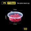 Petunia 100-Pack Disposable Plastic Sauce Cups for Seasoning and Fresh-Keeping