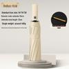 10-Rib 280T Pongee Automatic Three-Fold Inverted Umbrella with Silicone Strap Handle for Sun and Rain