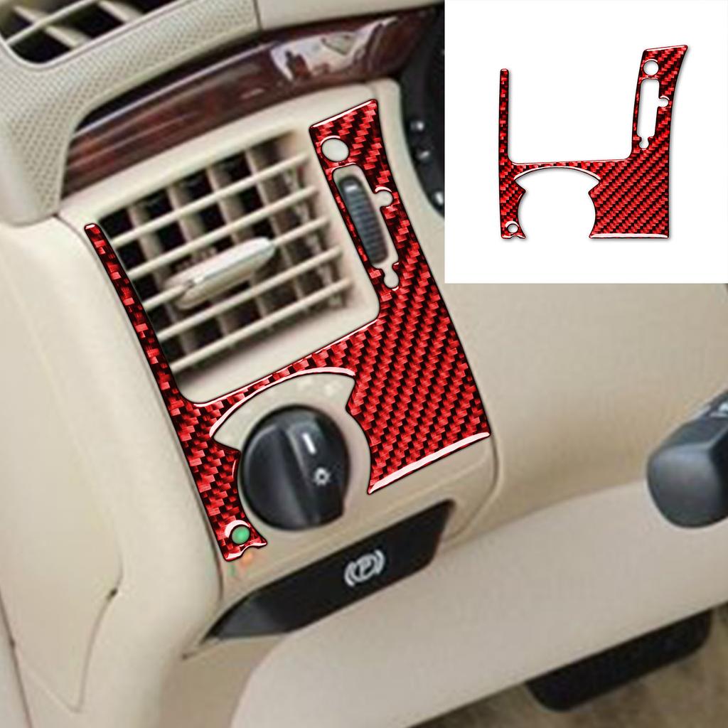 Pro Benz E-Class W210 1996-2002 Skutečné uhlíkové vlákno Větrací otvor na straně řidiče Příslušenství do interiéru vozu Dekorativní samolepka