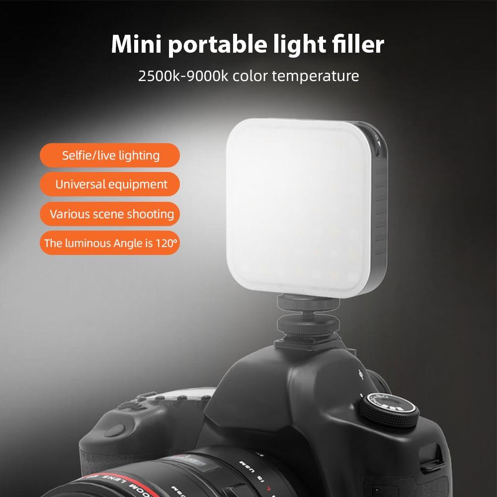 פנס וידאו LED מגנטי כיס אור מילוי לצילום 2500K-9000K ניתן לעמעום אור ועידת וידאו