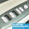 Car Master Window Switch Button Cover Trim Decal Sticker for Honda Accord 2018-2022 Silver Tone (Set of 10)