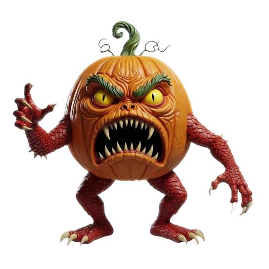 Pumpkin Evil Figurine Spooky Resin Halloween Tabletop Decoration for Home Office Desk Decor Halloween Party Supplies