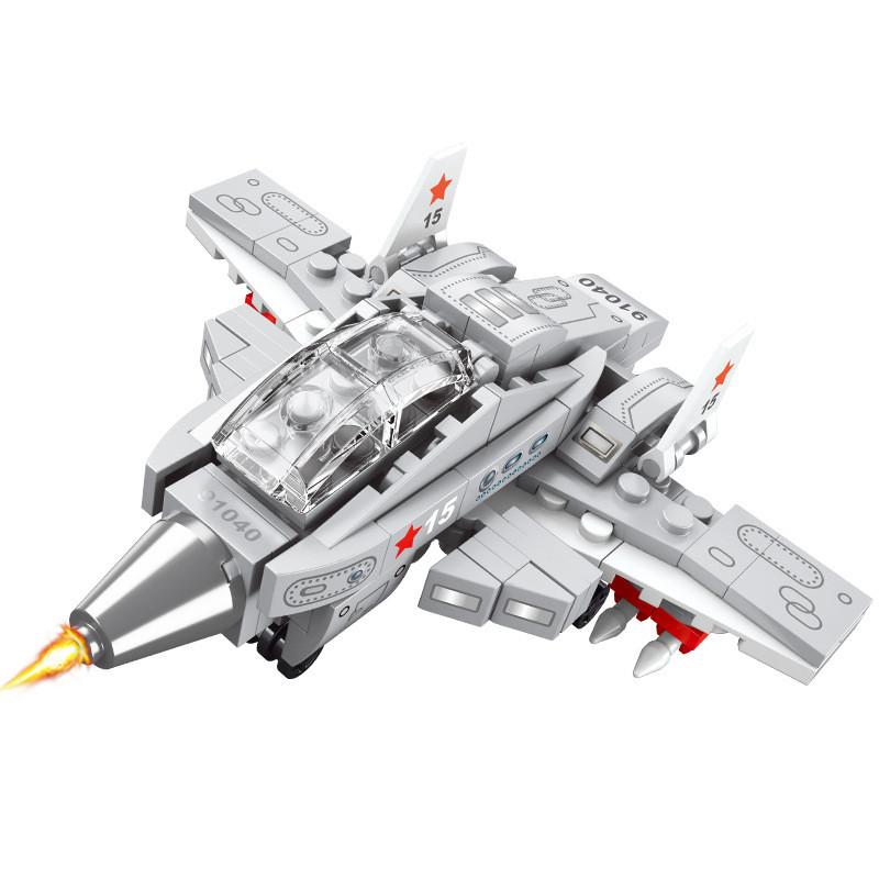 Jet Fighter Simulated Assembly Building Block Model Ornament Children Toy