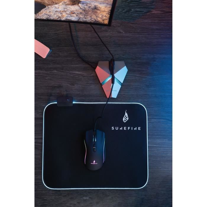 Bungee de souris - SureFire - AXIS - 3 ports USB 3.2 - Lecteur micro SD - Rétro-éclairage RVB