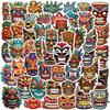 Indigenous Mask Graffiti Stickers Pack Of 50 Waterproof Adhesive Decor For Guitars Notebooks And Luggage Cute Style