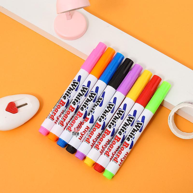 12-Color Erasable Washable Whiteboard Markers - Water-Based for Students, Teachers, Office