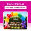 100Pcs 12 Inch Rainbow Assorted Latex Balloons Bright Color Round Balloons for Birthday Wedding Bridal Shower Party Decorations