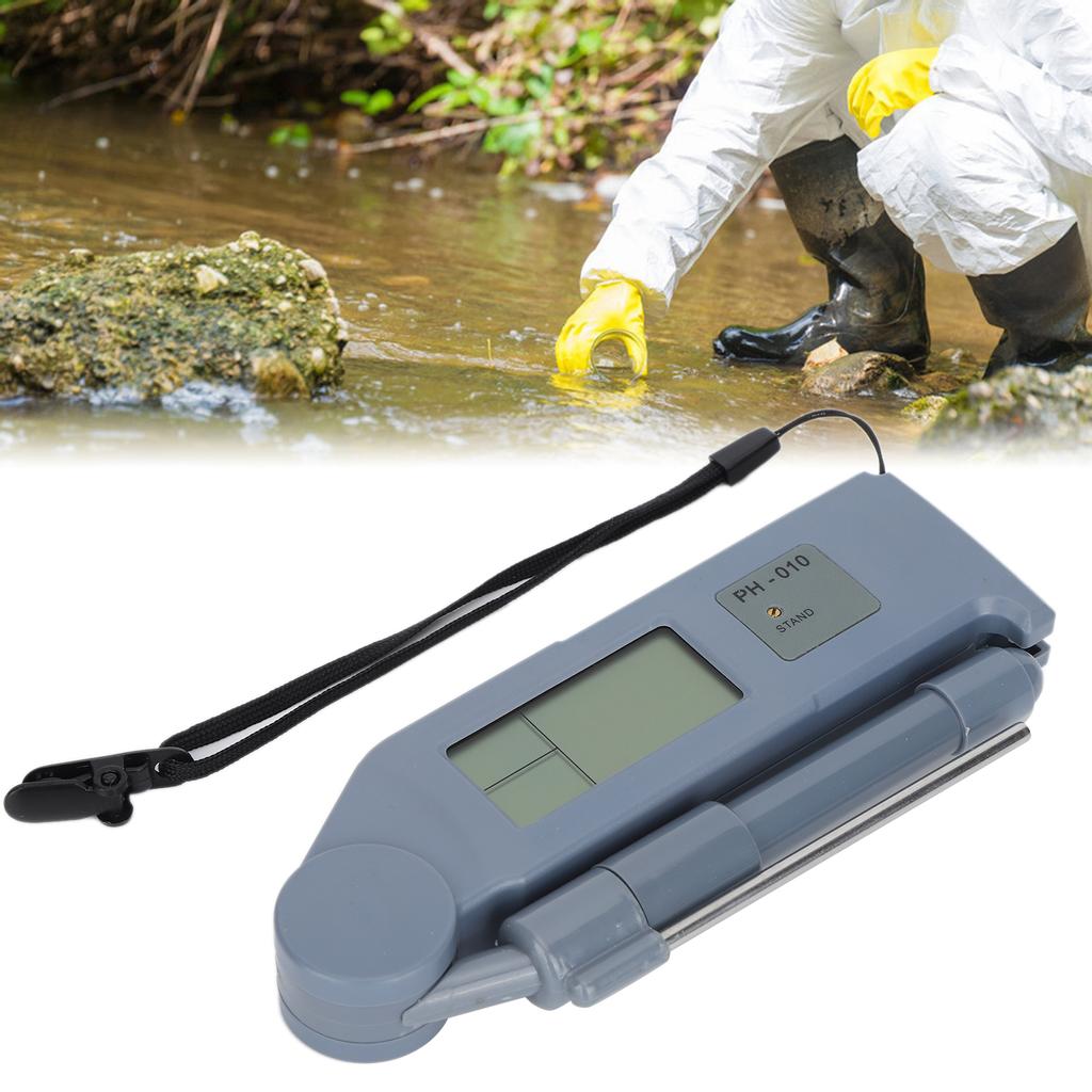 LCD Digital PH Meter Waterproof Pentype Water Quality Tester with 014 PH Measurement Range