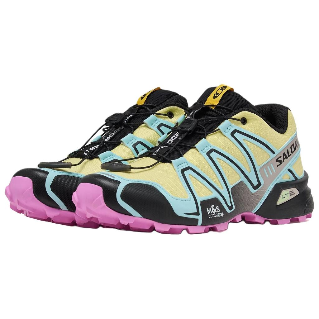 SALOMON Speedcross 3 Low top Hiking Shoes Men's Yellow Blue 478598