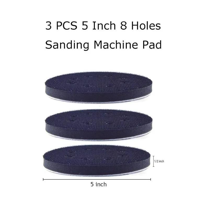 1pcs 8 Holes 125mm for Bosch Sander Soft Interface Pad Sanding Polishing Disc Protective Pad Backing Pad New