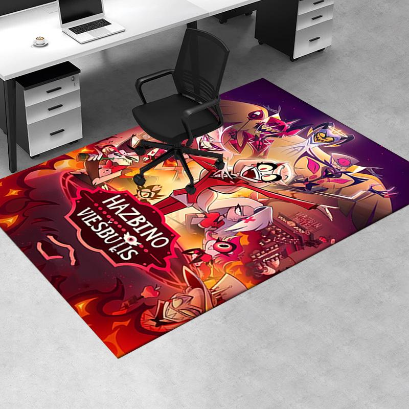 1pc Hazbin Hotel, Demon Hunter, Cartoon Network Office Carpet Soft Polyester Entrance Carpet Washabl