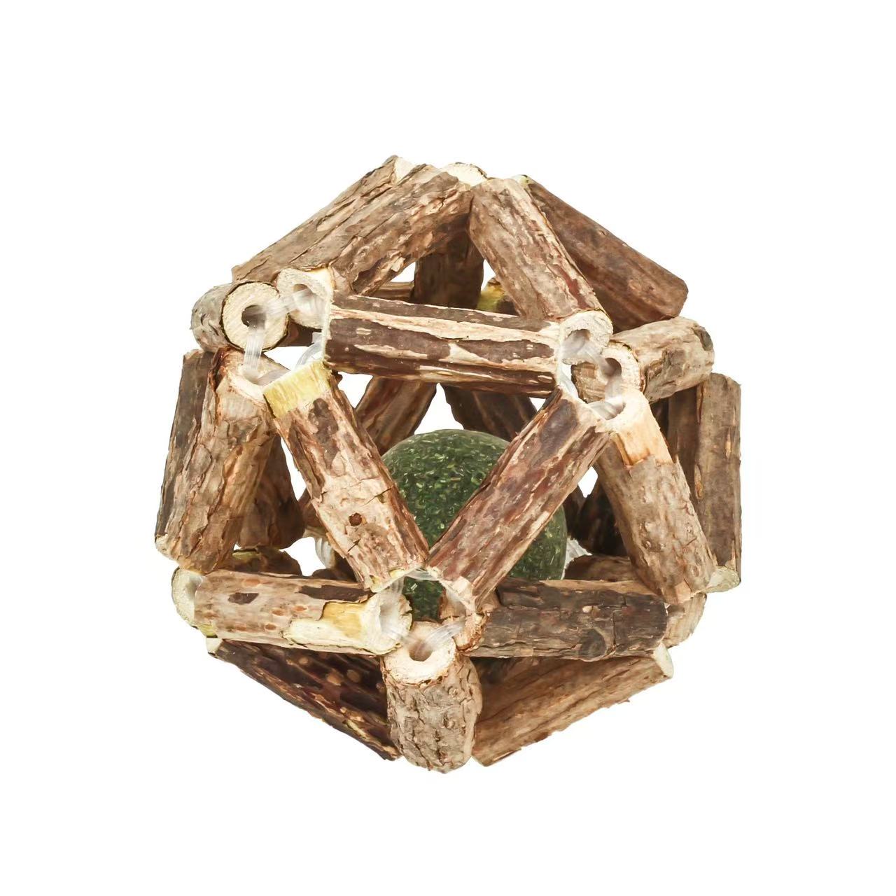 

Cat Toy Teeth Grinding Stick Wooden Sky Liao Cat Mint Linglong Ball Teasing Cat Stick Anti bite Relieve boredom combination