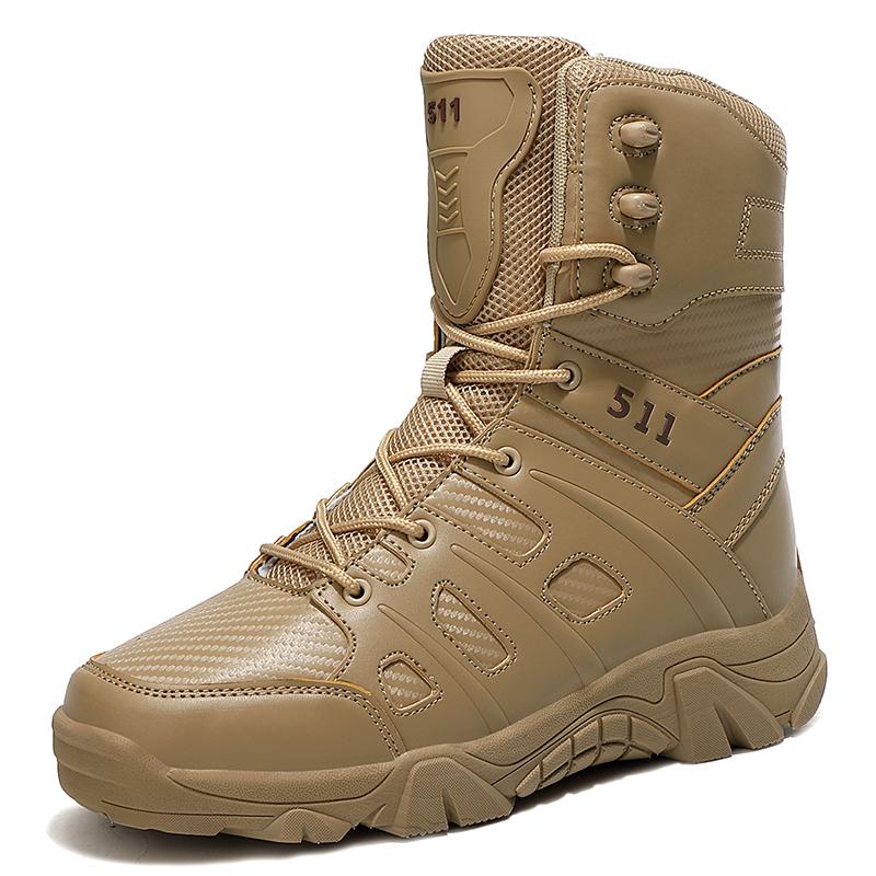 Men Tactical Boots Army Boots Mens Desert Waterproof Work Chelsea Shoes Climbing Hiking Shoes Ankle Men Outdoor Boots Big Size47