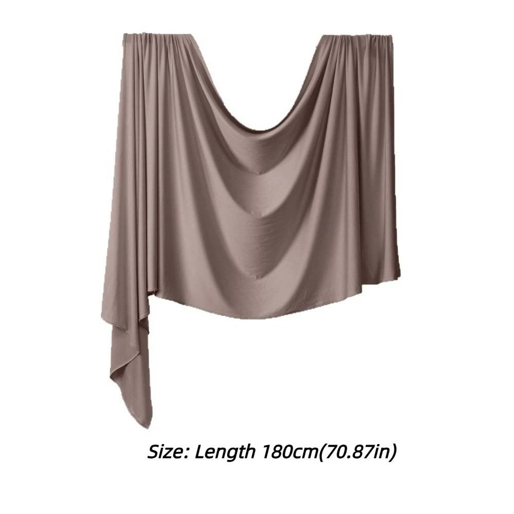 Modischer 180CM Hijab Schal für Damen Lange Kopftücher Baumwoll-Kopftuch Elegante Leichte Kopfwickel Schals Tägliches Tragen