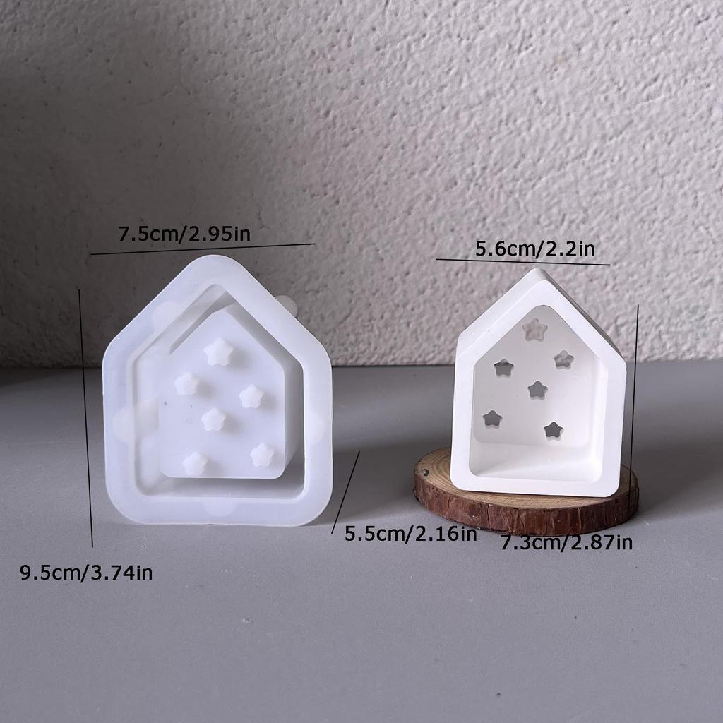 Kerzen Teelicht Form DIY Silikonform Haus Kerzenhalter Form Dekorative für Party Heimdekoration Garten