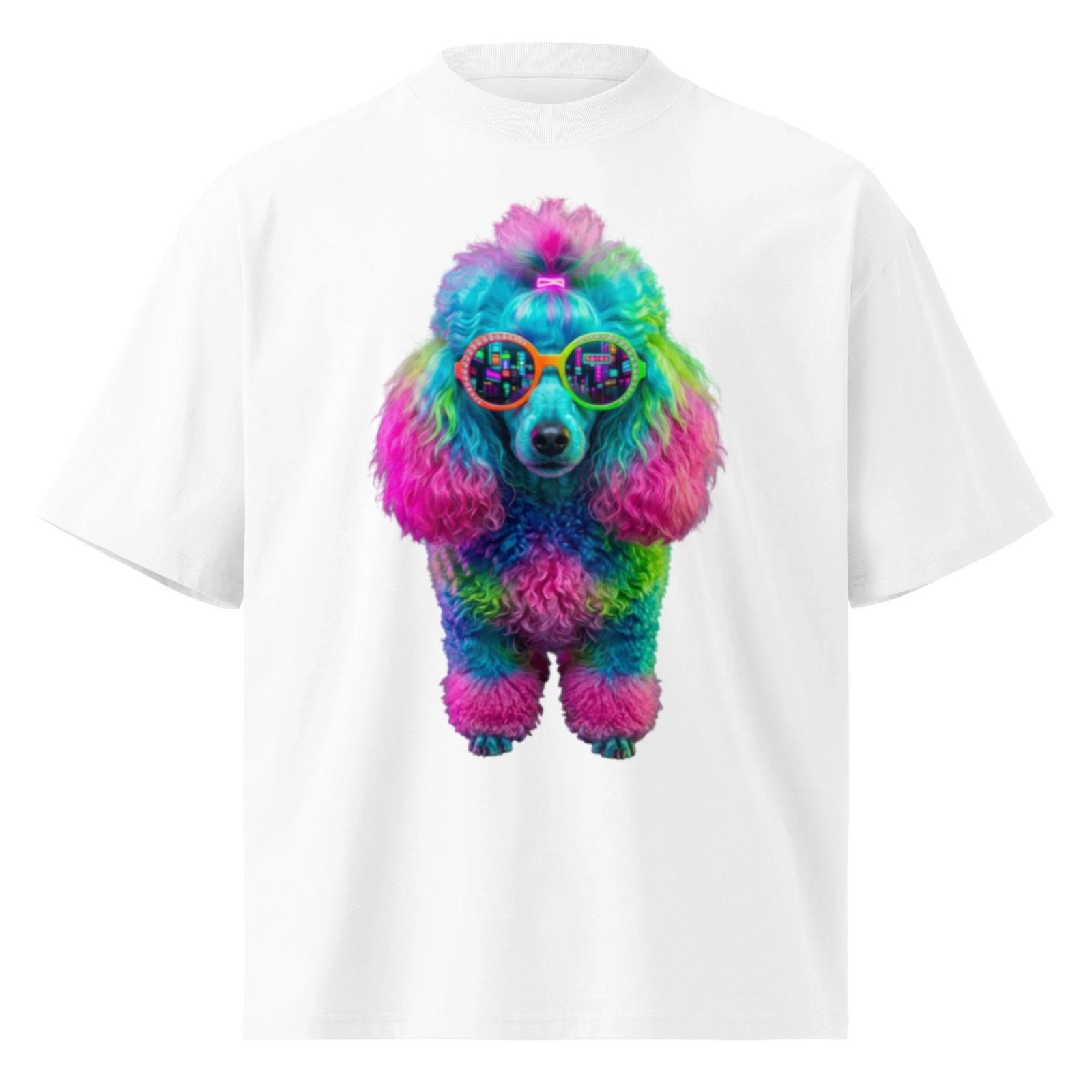 Born Fabulous | Neon Poodle Oversized T shirt | Glow Wild Collection M