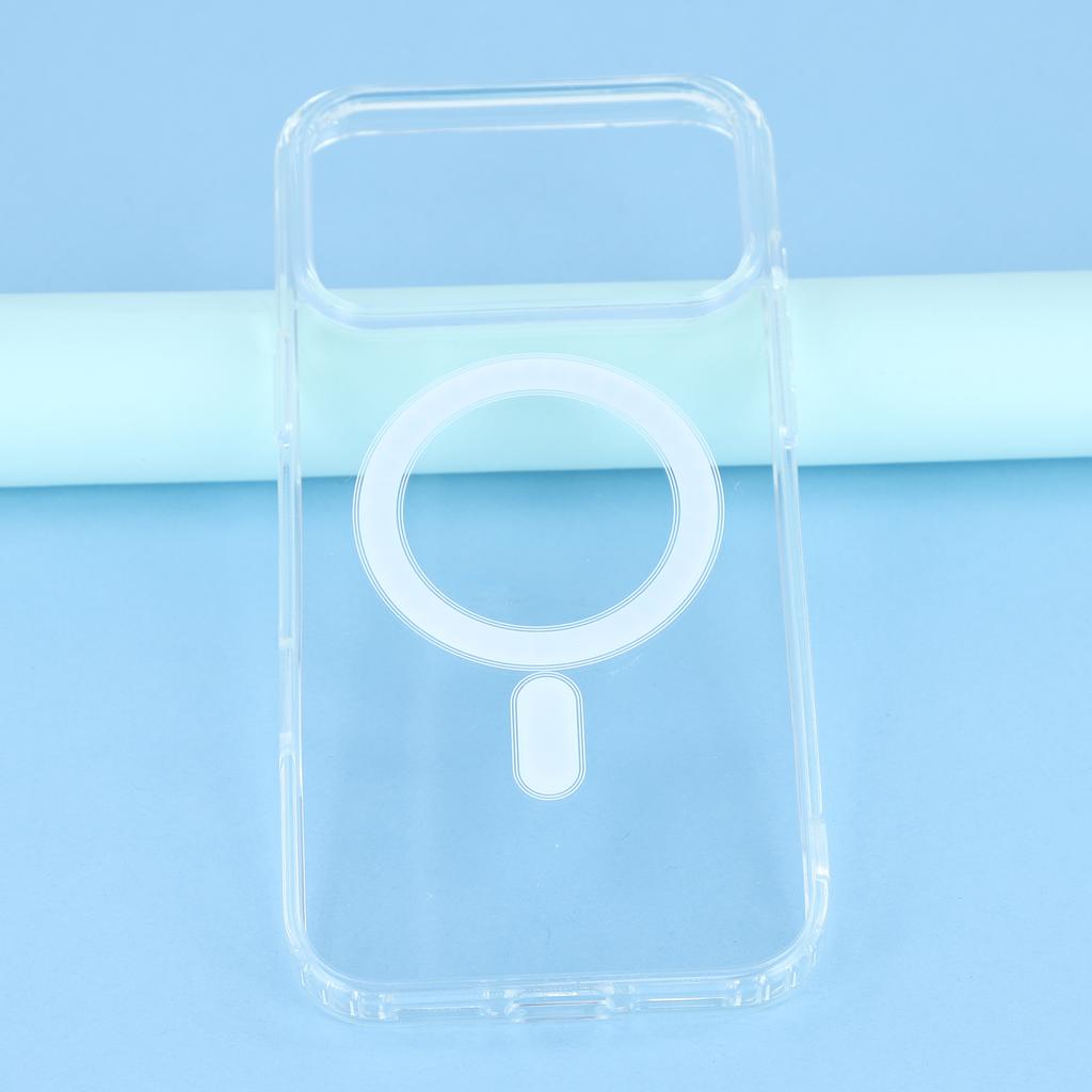 For iPhone 17 Pro Max Phone Case Compatible with MagSafe with Tempered Glass Screen Film+Clear Lens Film