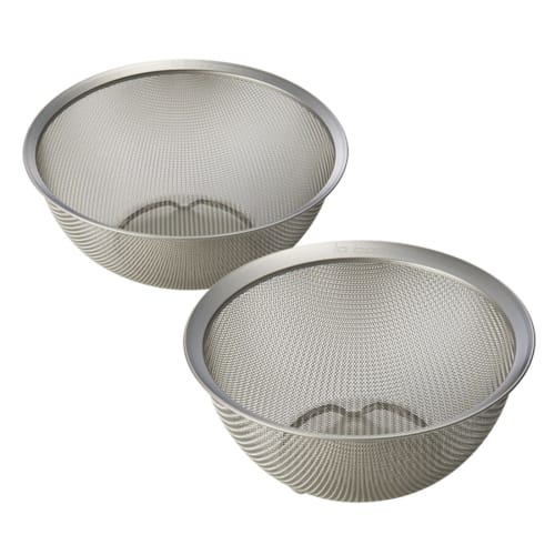 La base Tsubame-Sanjo Round Strainer (Small & Medium), Set of 2, Made in Japan, by Yoko Arimoto