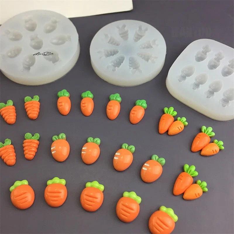 Mini Carrot Shape Silicone Molds High Temperature Resistant for Chocolate Candy Easter Cakes Baking Decoration Tools