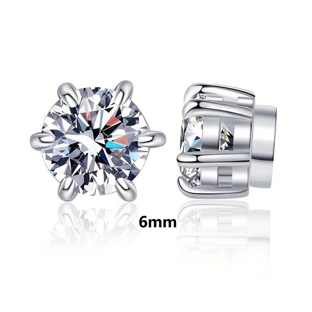 

2pcs Zircon earrings Magnetic Simple Shining earrings No need to pierce the ear Valentine s Day Mother s Day gift