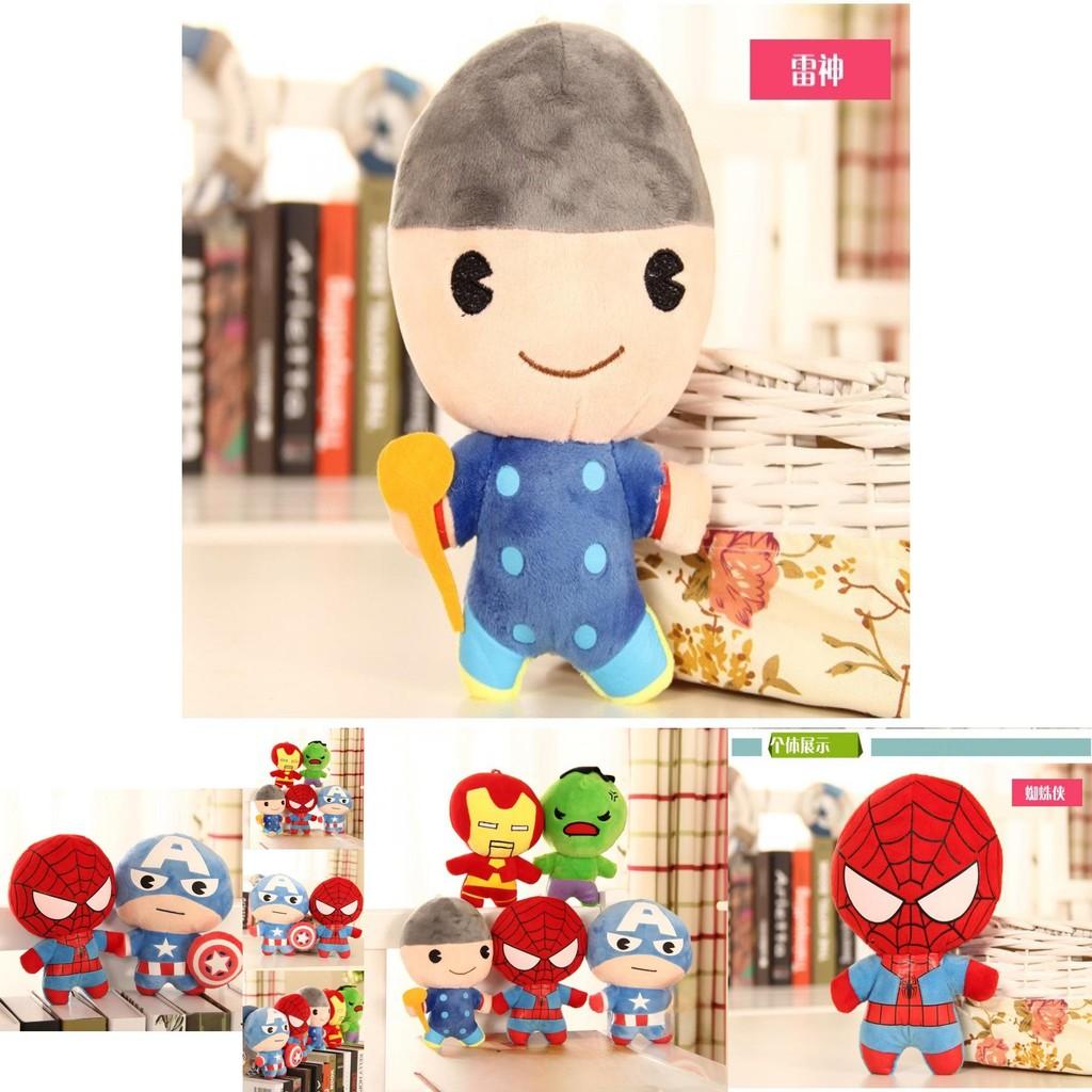 Pluche Avengers Mini Poppen Met Captain America Iron Man Spider-man Hulk Thor Voor Verzamelaars