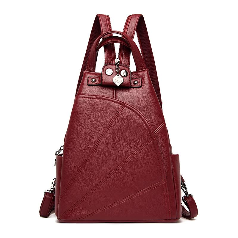 

Новые женские водонепроницаемые противоугонные кожаные рюкзаки сумки для девочек женская сумка через плечо многофункциональный дорожный рюкзак