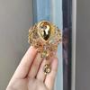 Dazzling Lavish Crystal Water-drop Brooches for Women; Vintage Fashion Pendant for Chic Weddings and Exceptional Jewelry Pins.