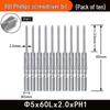 Nigao 801 Phillips Electric Screwdriver Bit, S2 Steel, Magnetic, 5mm Shank, 60mm/80mm Length