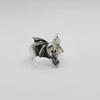 Adjustable Open Ring Men Women Vintage Bat Punk Style Plated Retro Fashion Statement Halloween Accessory