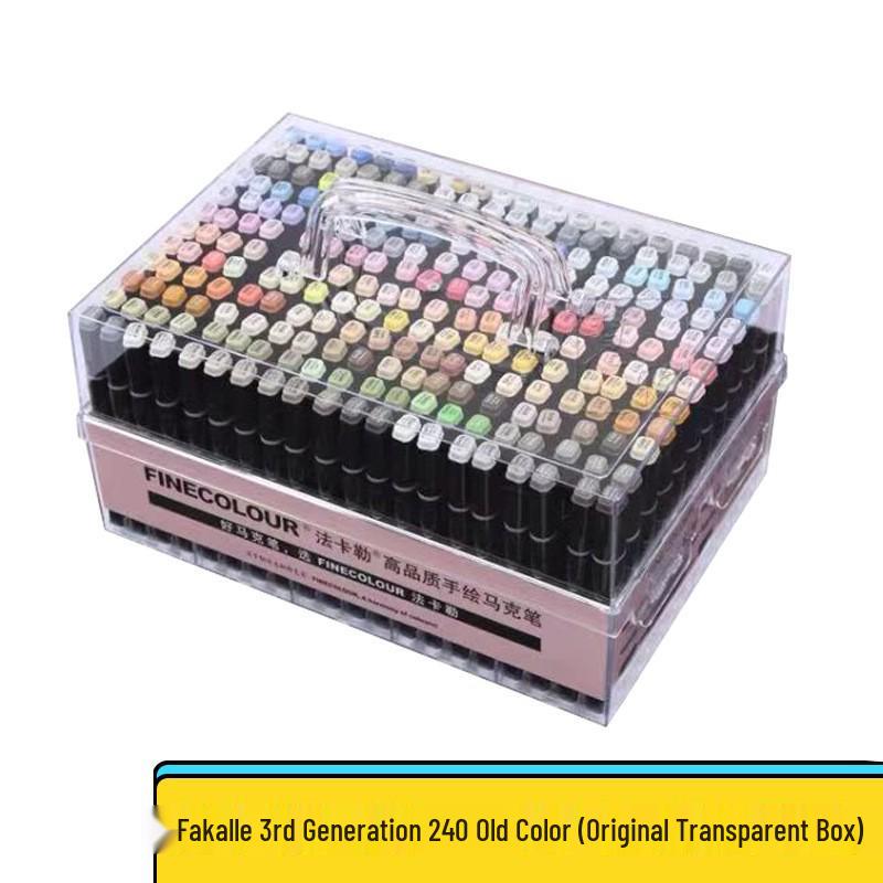 Fakale 3rd Gen Soft Tip Anime Double-Ended Marker Pen Set - 480 Colors, Alcohol-Based