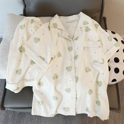 Women Casual Pajamas Sleepwear Cotton Pajama Set Nightgowns Top Shorts Nightclothes Smooth Soft 2 Pieces Set Sleepwear Outfits