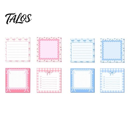 Decorative Memo Pads for Gifts Bow Pads, Cute Strong Adhesive Page Markers, Colorful Gel Pen Compatible Notes Self-Stick Students Office, Reminder