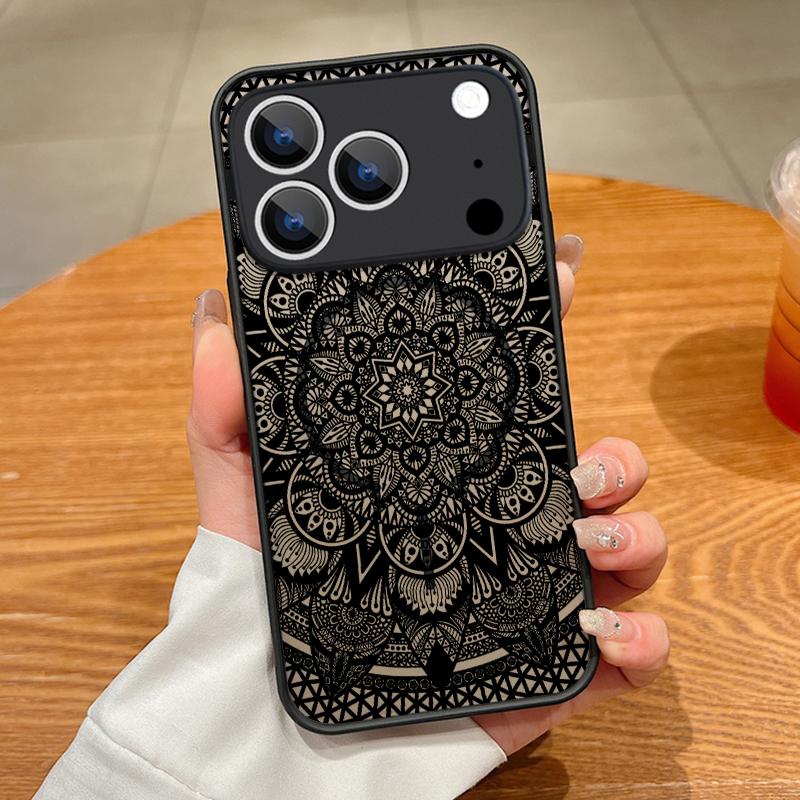 Retro Mandala Flower Pattern Case For iPhone 17 Pro Max Case iPhone 16 Pro Max 15 14 13 16E 17E Magnetic For Magsafe Hybrid Matte Cover