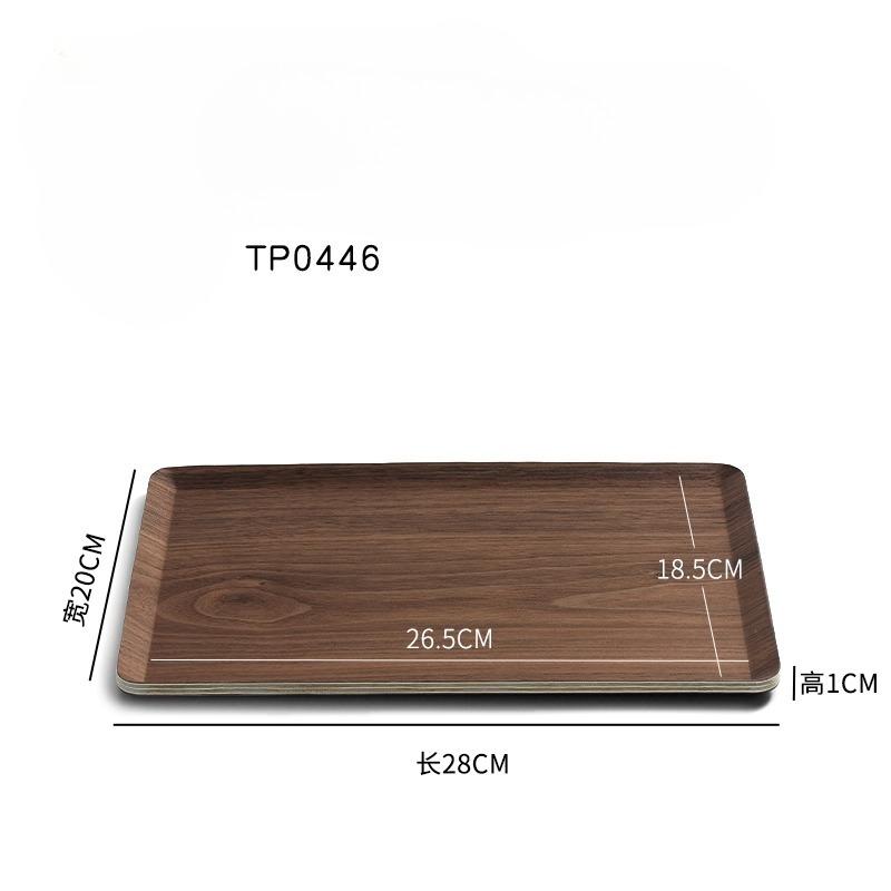 Black Walnut Tray Rectangular Solid Wood Cake Bread Tray Afternoon Tea Coffee Snacks Storage Tray Kitchen Accessories