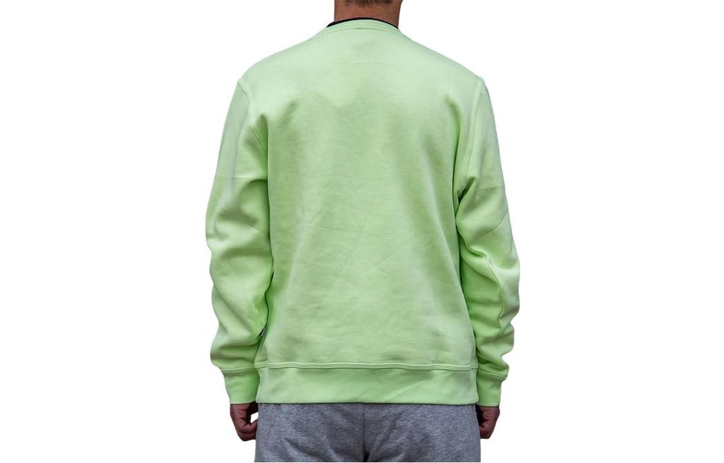 Nike Sweatshirts Men's Neon Green Crew Neck Moderate Regular 916609-383