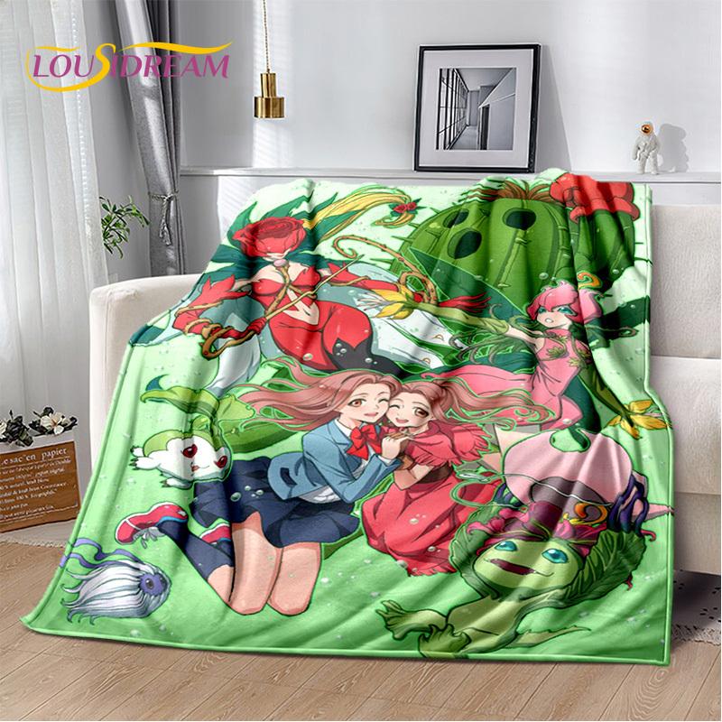 Cartoon Digimon Adventure Monster Soft Plush Blanket,Flannel Blanket Throw Blanket for Living Room Bedroom Bed Sofa Cover Child