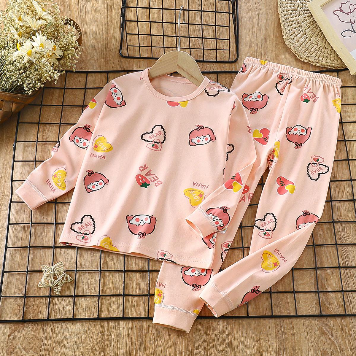 

Children s clothing, autumn home clothes, children s underwear set, pure cotton baby autumn clothes, autumn pants, baby pajamas 160cm