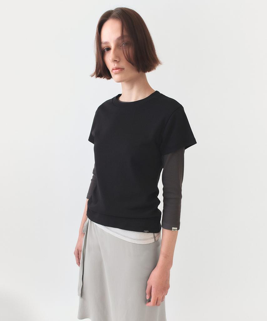 Simeteuligpeosenteu Basic Jersey T-Shirt / Black