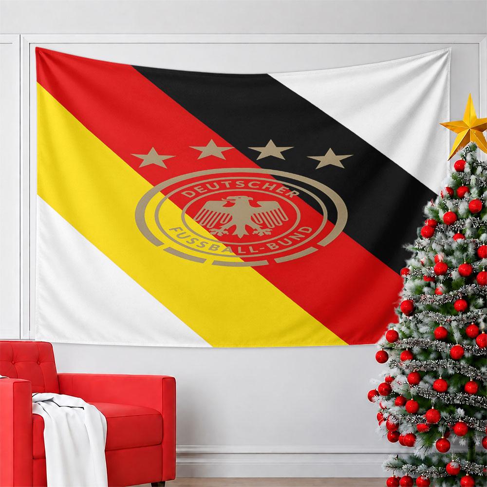 German Football Federation Emblem Design Pattern Wall Hanging Tapestry Decorative Tapestry Home Decor for Bedroom and Living Room