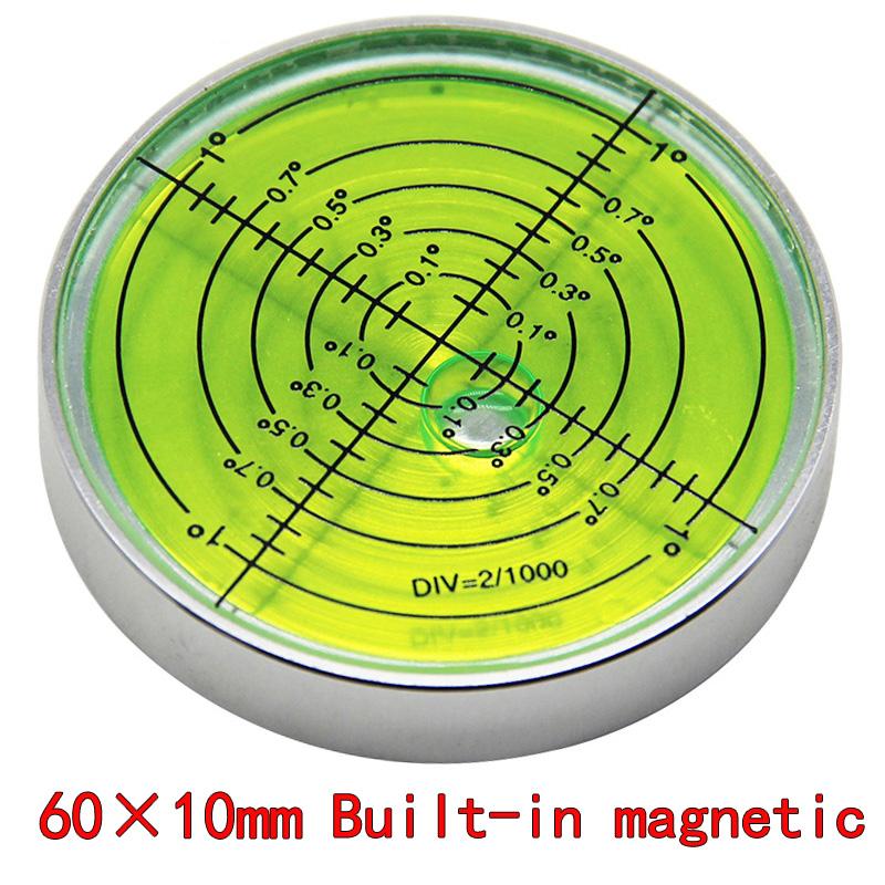Magnetic High-precision Circular Level Gauge Bubble 6010metal Level Gauge Size 60 * 10mm