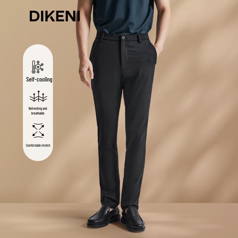 DIKENI Men s Roman Knit Ice Silk Straight-Leg Casual Pants 2XL (33)