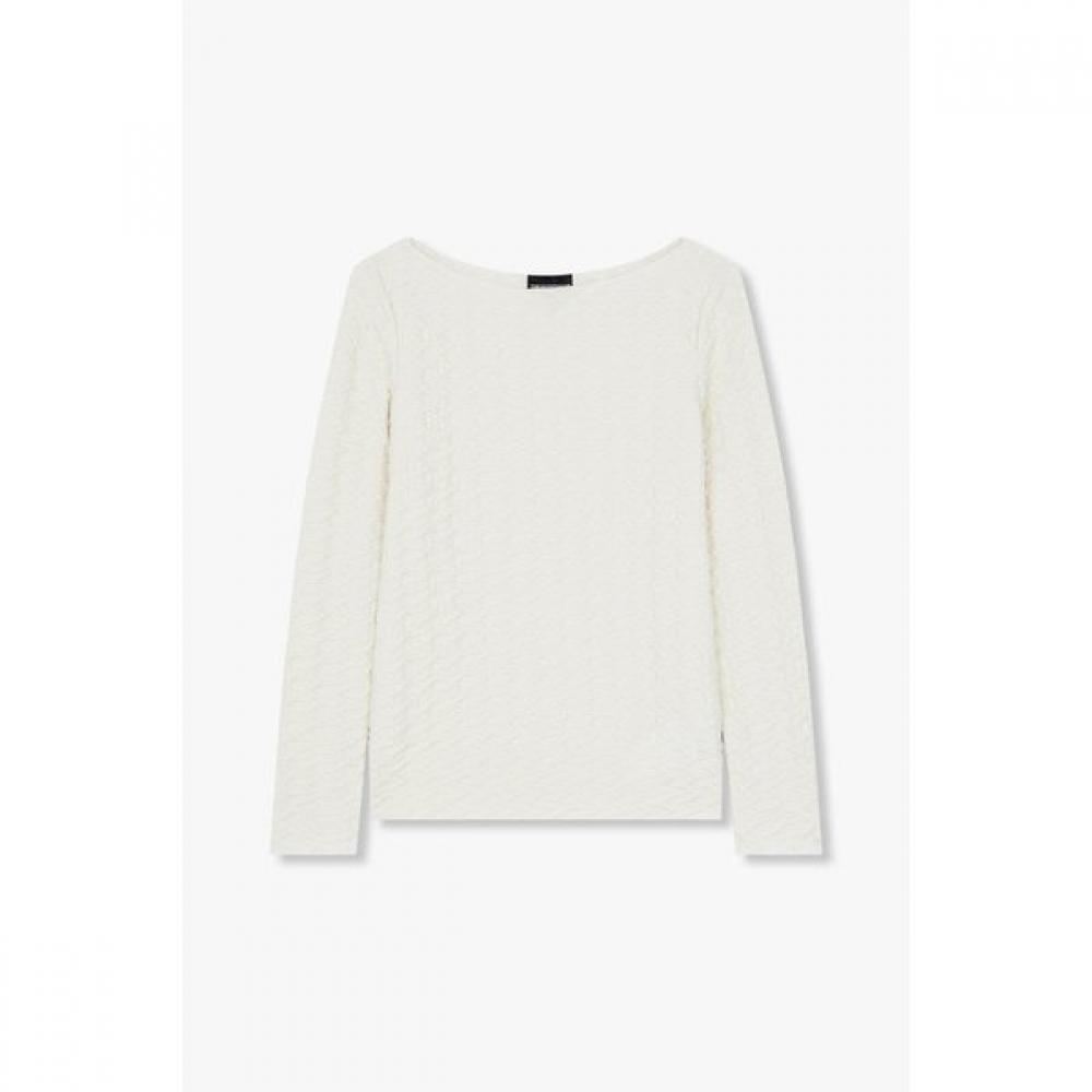 Emporio Armani Women S BoaT Neck Long Sleeve T ShirT A525126506 S