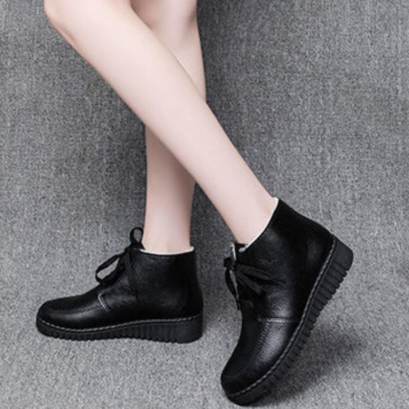 Women Snow Boots Winter Warm Ankle Boots for Women Round Head Boots Female Fashion Mother Shoes for Women Mujer