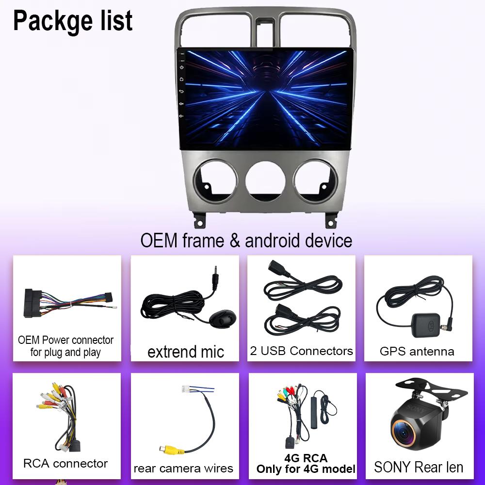 Carplay Android 14 Auto radio Stereo For Subaru Forester SG 2002-2008 Car Multimedia player 4G WIFI GPS Navigation NO 2din DVD