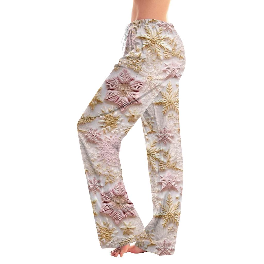 Women's Casual Fashion Women's Sports Home Christmas Pajama Pants Long Pants
