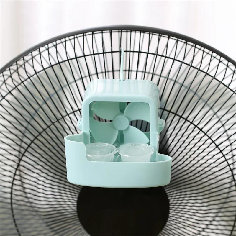 Electric Fan Cooling Storage Box Hanging Fan Cooling Tool with 4 Cup Household Cooling Box Fan Cooler Refrigeration Accessories