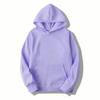 Unisex Trendy Hooded Fleece Sweatshirt: Solid Color, Loose Fit, Casual Style