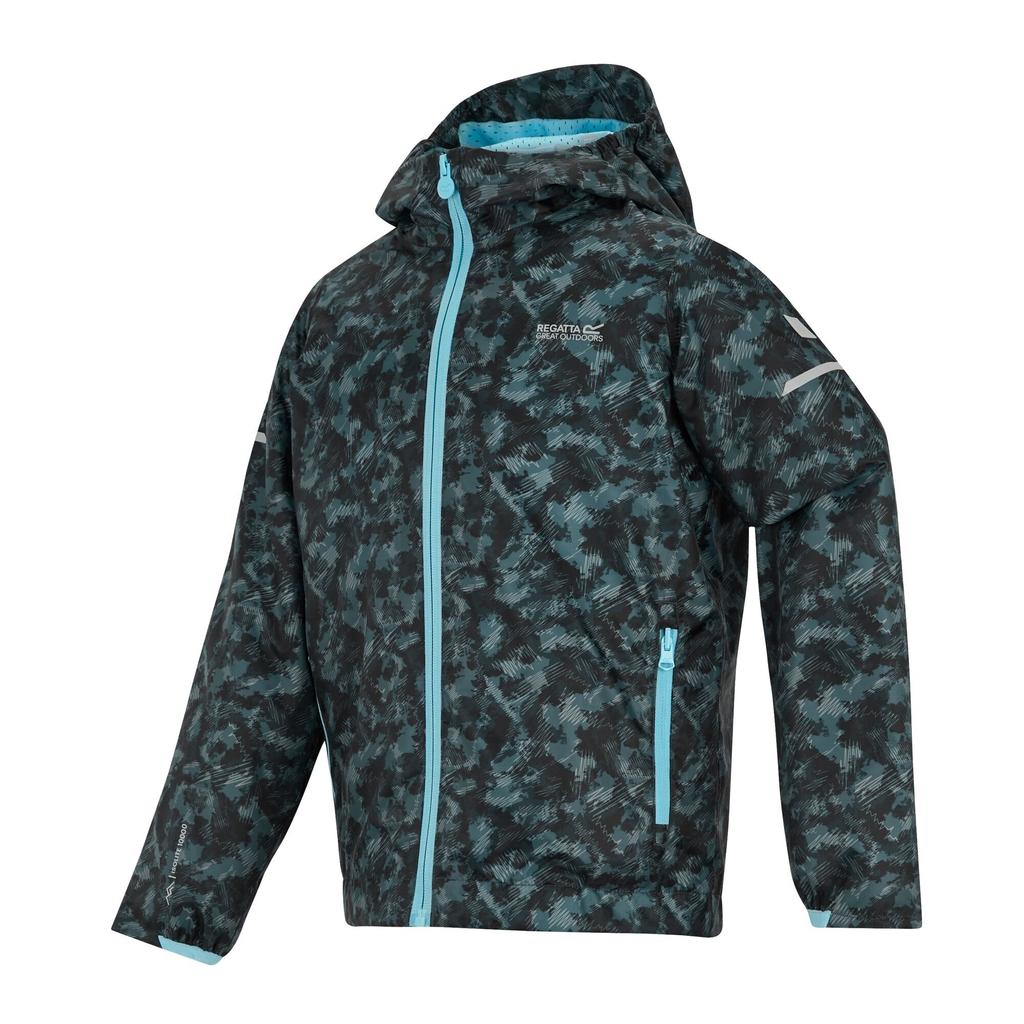 Regatta Childrens/Kids Lever II Scratched Camo Waterproof Jacket