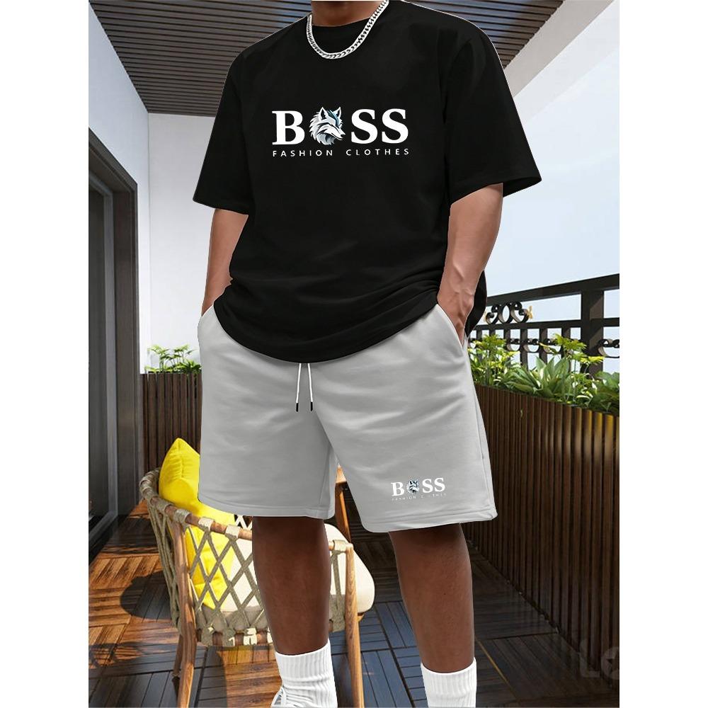 Men's Two-piece Sportswear Short Sleeved T-shirt and Pants Set Running and Fitness Sportswear 2026 Summer Big Discount