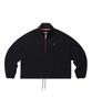 Rond&Démarrer [Women'S] Meyer Tennis Crop Half Zip Windbreaker (Black)